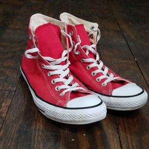 Red Converse hightop